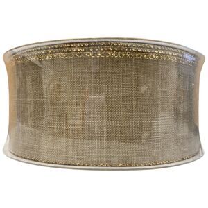 Member's Mark Premium Wired Edge Holiday Ribbon, 2.5" Wide x 50 Yds - Tan